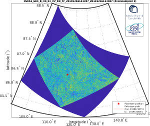 Esempio delle immagini SAR del satellite COSMO-SkyMed di ASI 